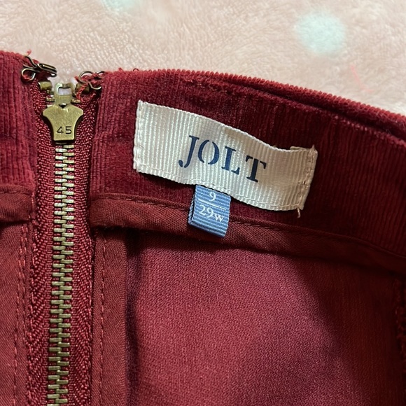 Red corduroy skirt size 9/29w - Picture 3 of 3